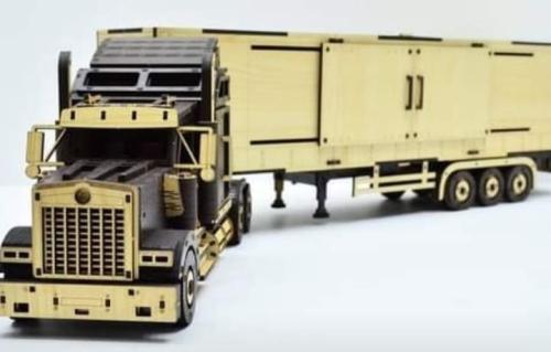 More information about "American Truck W900-HDF laser cut wooden constructor"