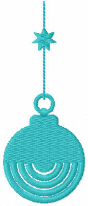 Christmas ball blue free embroidery design