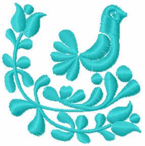 More information about "Corner decor with bird free embroidery design"