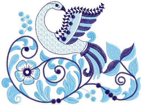 More information about "Ethnic decor bird free embroidery design"