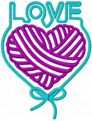 More information about "Modern knitting heart free embroidery design"