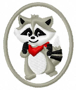 Raccoon free embroidery design