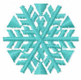 Small blue snowflake free embroidery design