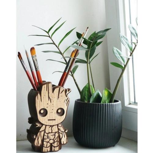 More information about "Baby groot pencil holder free laser cut file"
