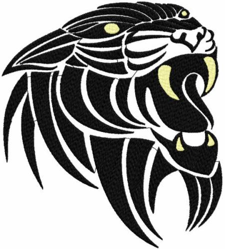 More information about "Black tiger free embroidery design"