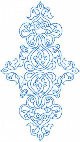 More information about "Blue symmetric pattern free embroidery design"