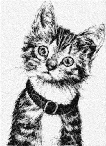 More information about "Kitty greyscale free photo stitch embroidery design"