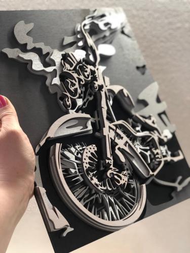 More information about "Motorcycle 3D panel free laser cut file"