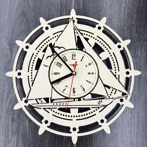 More information about "Clock in a marine style free laser cut file"