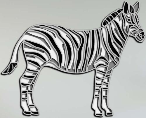 More information about "Zebra free multilayer cut file 3D mandala"