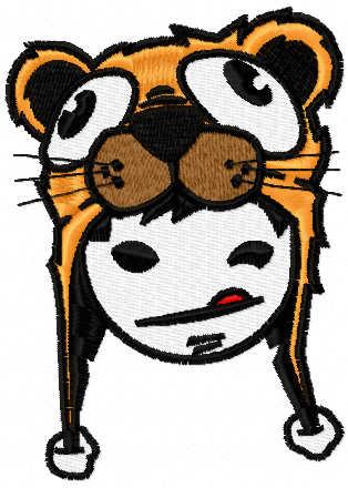 More information about "Anime girl in tiger hat free embroidery design"
