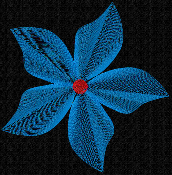 Flower blue free embroidery design