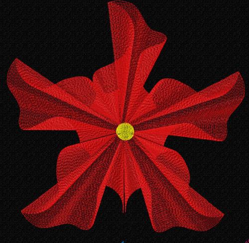 More information about "Flower red free embroidery design"