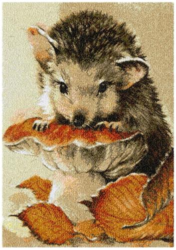 More information about "Hedgehog with mushroom photo stitch free embroidery design"