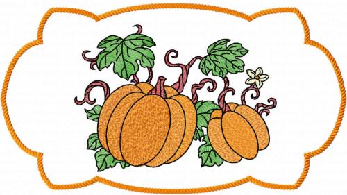 More information about "Pumpkins lunch mat free embroidery design"