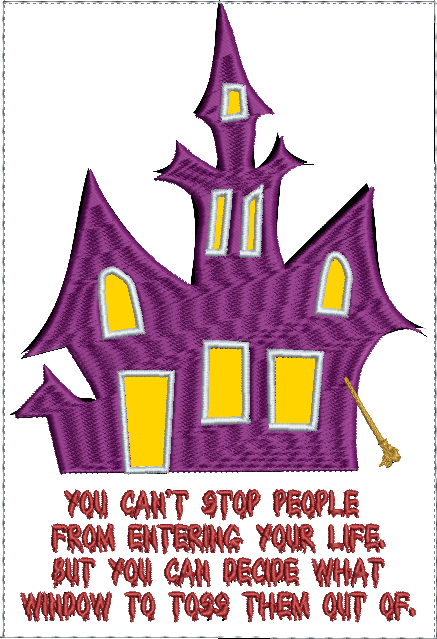 Halloween House free embroidery design