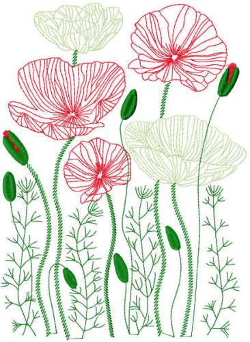 More information about "Flowers field free embroidery design"