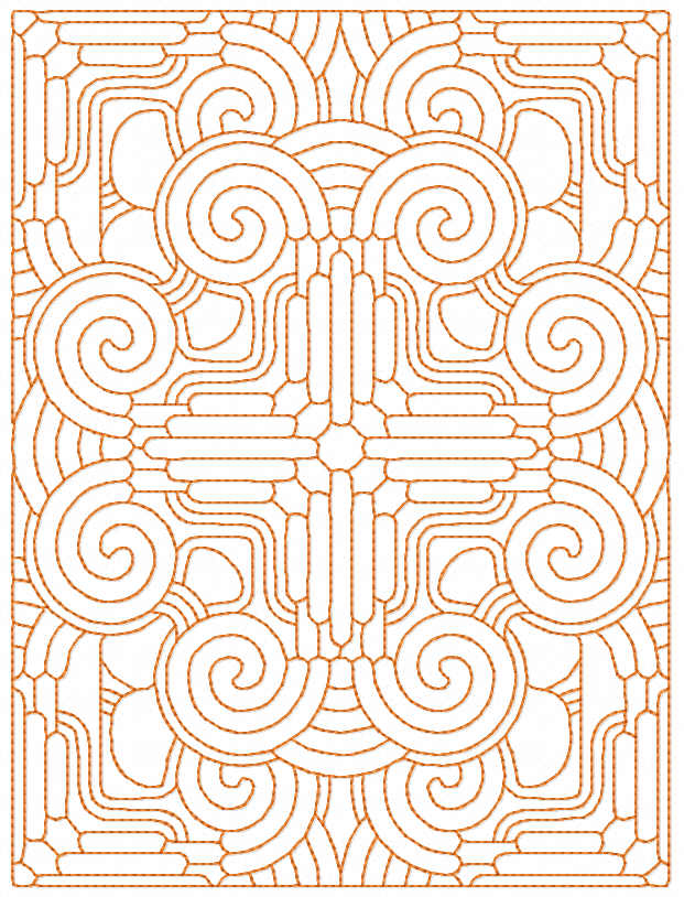 Geometric pattern decor free embroidery design 2