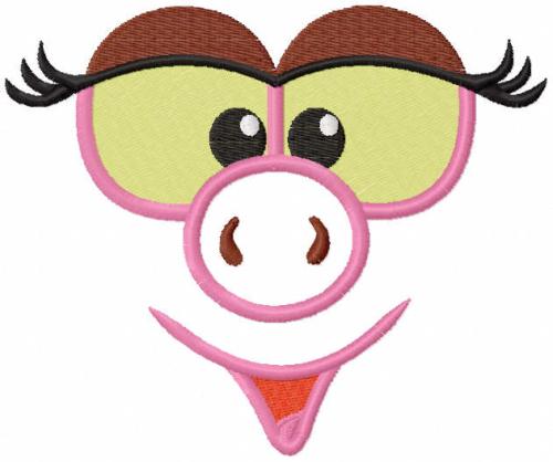 More information about "Pig muzzle applique free embroidery design"