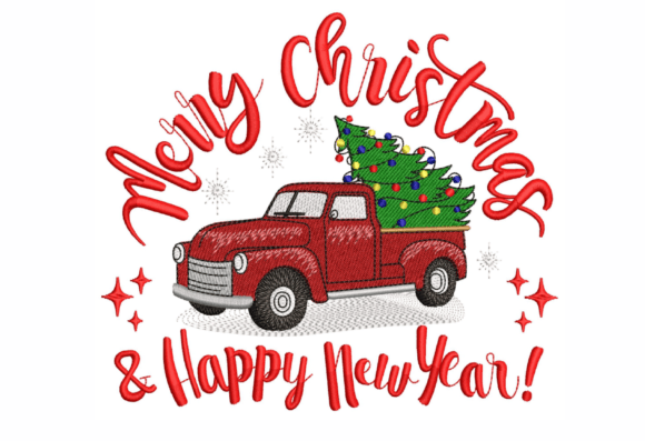 Christmas Truck free embroidery design