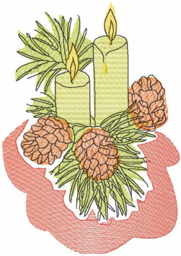 More information about "Cones and candles free embroidery design"