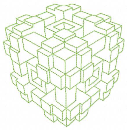 More information about "Geometric figure cube free embroidery design"