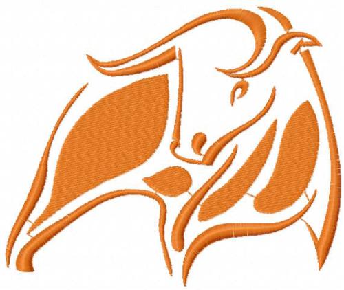 More information about "Orange bull free embroidery design"