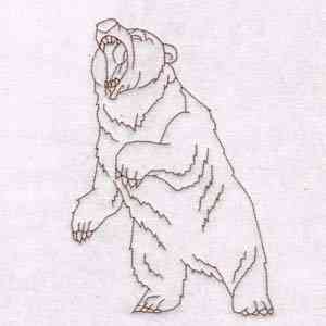 Bear sketch free embroidery design