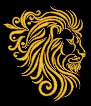 More information about "Tribal gold lion free embroidery design"