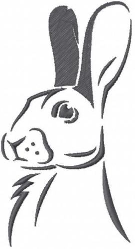 More information about "Rabbit free embroidery design 7"
