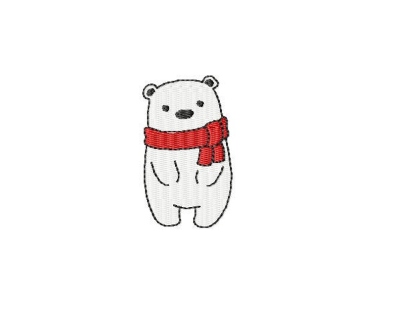 Winter bear free embroidery design