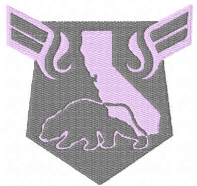 More information about "Civil Air Patrol California Wing logo free embroidery design patch, 2 colors"