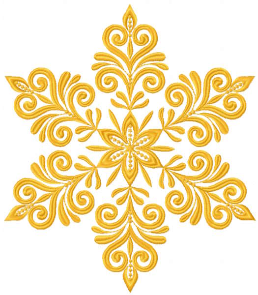 Unveil the Charm of Gold Snowflake Free Embroidery Design: A Dazzling Addition to Your Winter Collection