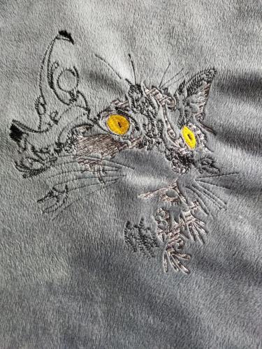 Grey Black Cat Free Embroidery Design: An Adorable Addition to Your ...