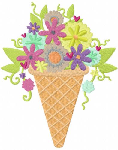 More information about "Ice Cream with Flowers Free Embroidery Design: A Sweet Treat for Your Creations"