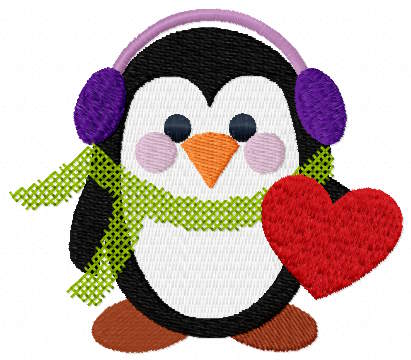 Adorn Your Creations with the Adorable Penguin Love Serenade Free Embroidery Design