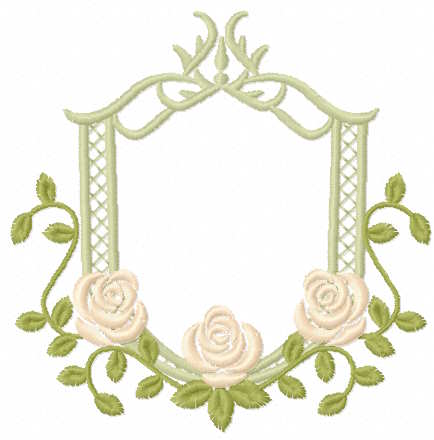 Add a Touch of Elegance with the Vintage Frame with Roses Free Embroidery Design