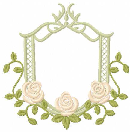 More information about "Add a Touch of Elegance with the Vintage Frame with Roses Free Embroidery Design"