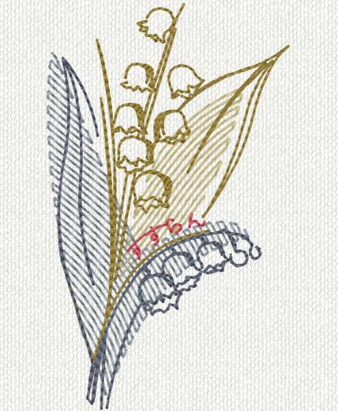 Lilies of the Valley Free Embroidery Design: A Breath of Fresh Spring