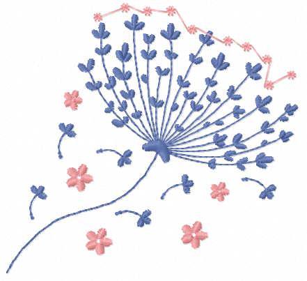 Blossoming Dandelion Daydream free embroidery design