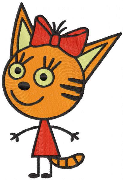 Caramel kitty free embroidery design
