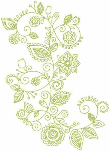 More information about "Green floral decoration free embroidery design"