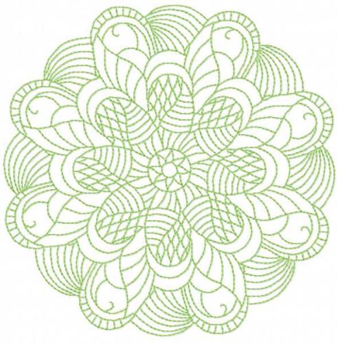 More information about "Green mandala free embroidery design"