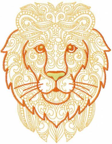 More information about "Experience the Wild with Patterned Lion Embroidery Design"