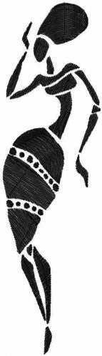 More information about "Dancing african woman free embroidery design 3"