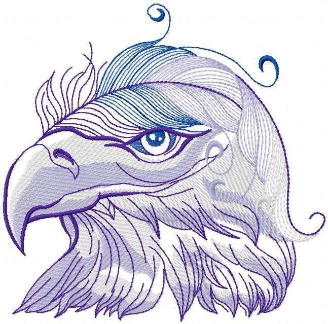 Tattered eagle free embroidery design