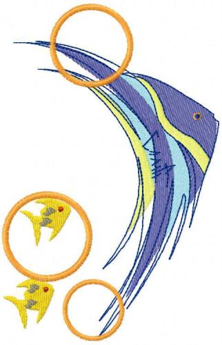 More information about "Pterophyllum fish free embroidery design"