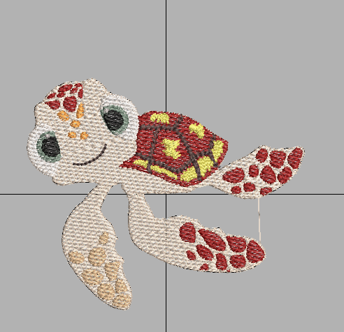 Turtle free embroidery design