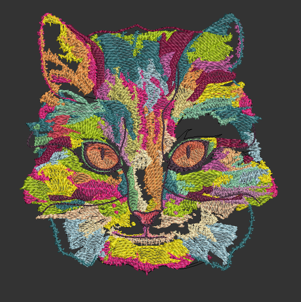 Rainbow Cat free embroidery design