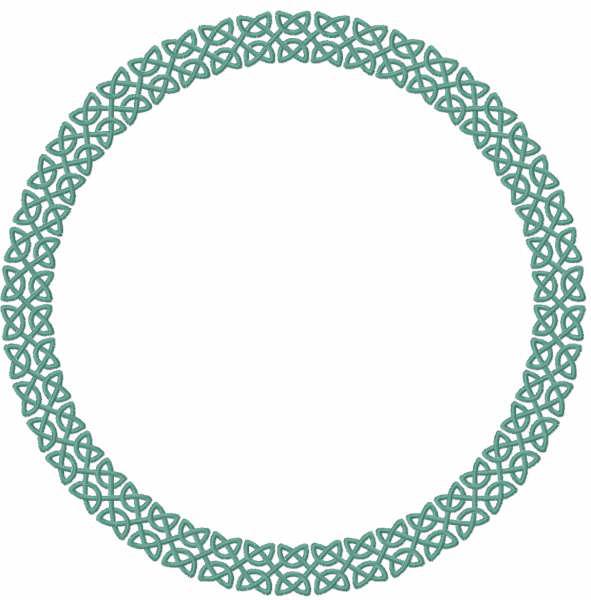 Round ornamental border free embroidery design